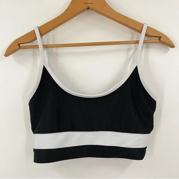 Beachriot M set bra leggings Colorblock black 0864 white ribbed beach riot sport - Picture 4 of 14